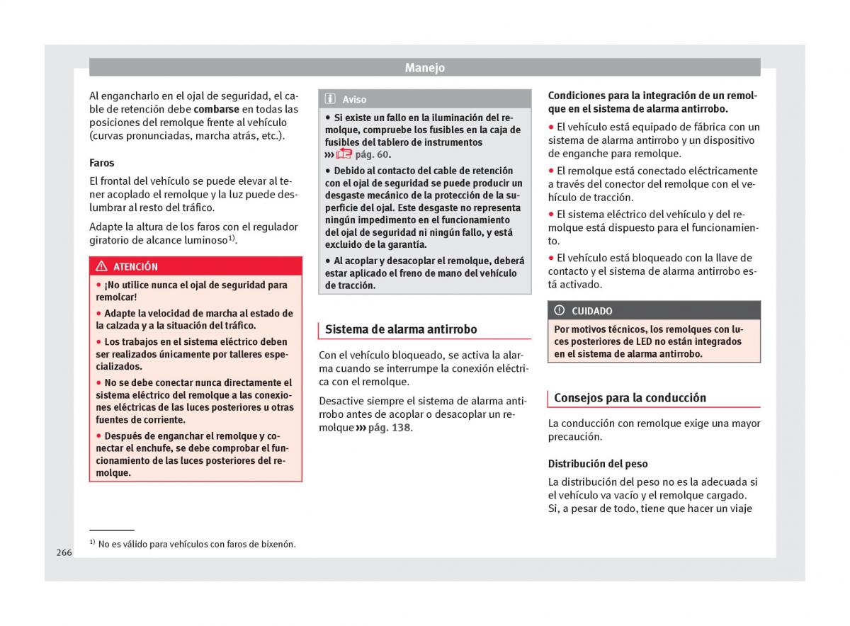 Seat Arona manual del propietario / page 268