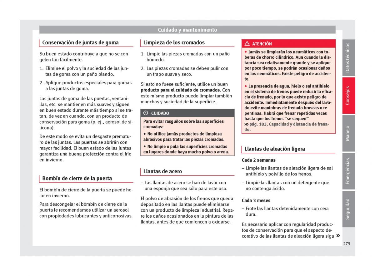 Seat Arona manual del propietario / page 277