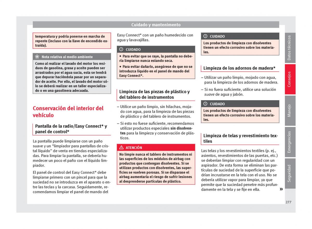 Seat Arona manual del propietario / page 279