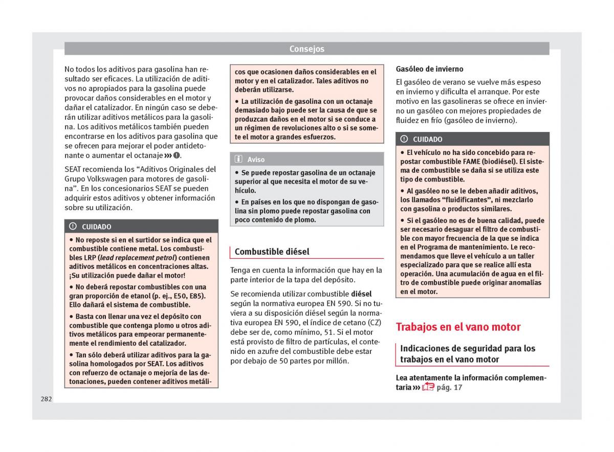 Seat Arona manual del propietario / page 284