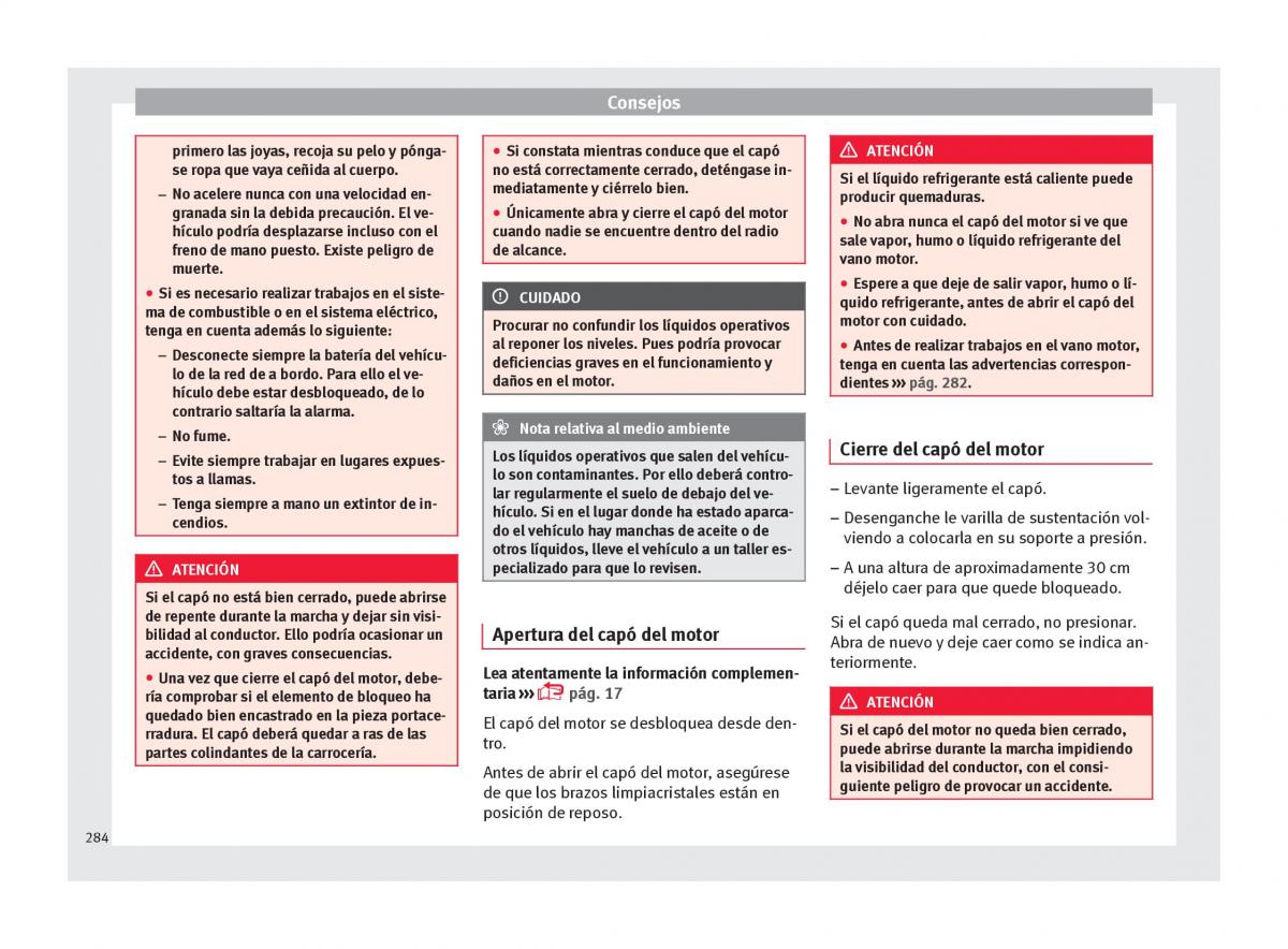 Seat Arona manual del propietario / page 286