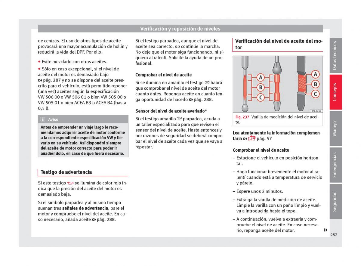 Seat Arona manual del propietario / page 289