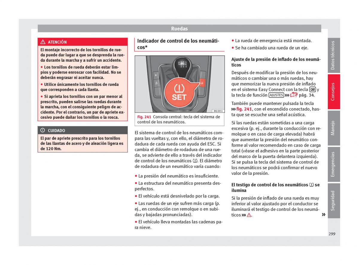 Seat Arona manual del propietario / page 301