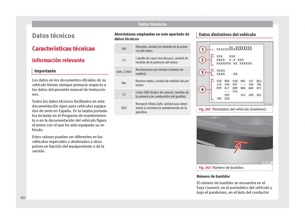 Seat Arona manual del propietario / page 304