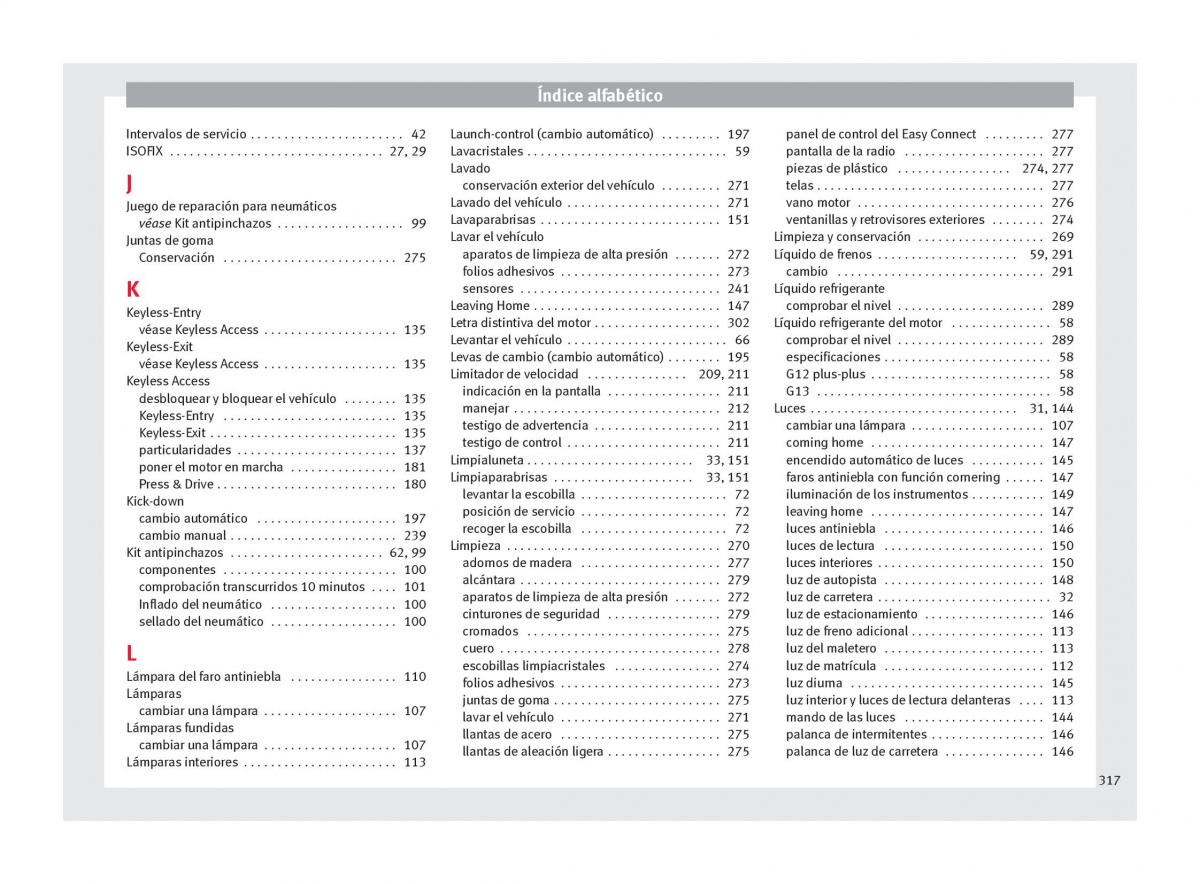 Seat Arona manual del propietario / page 319