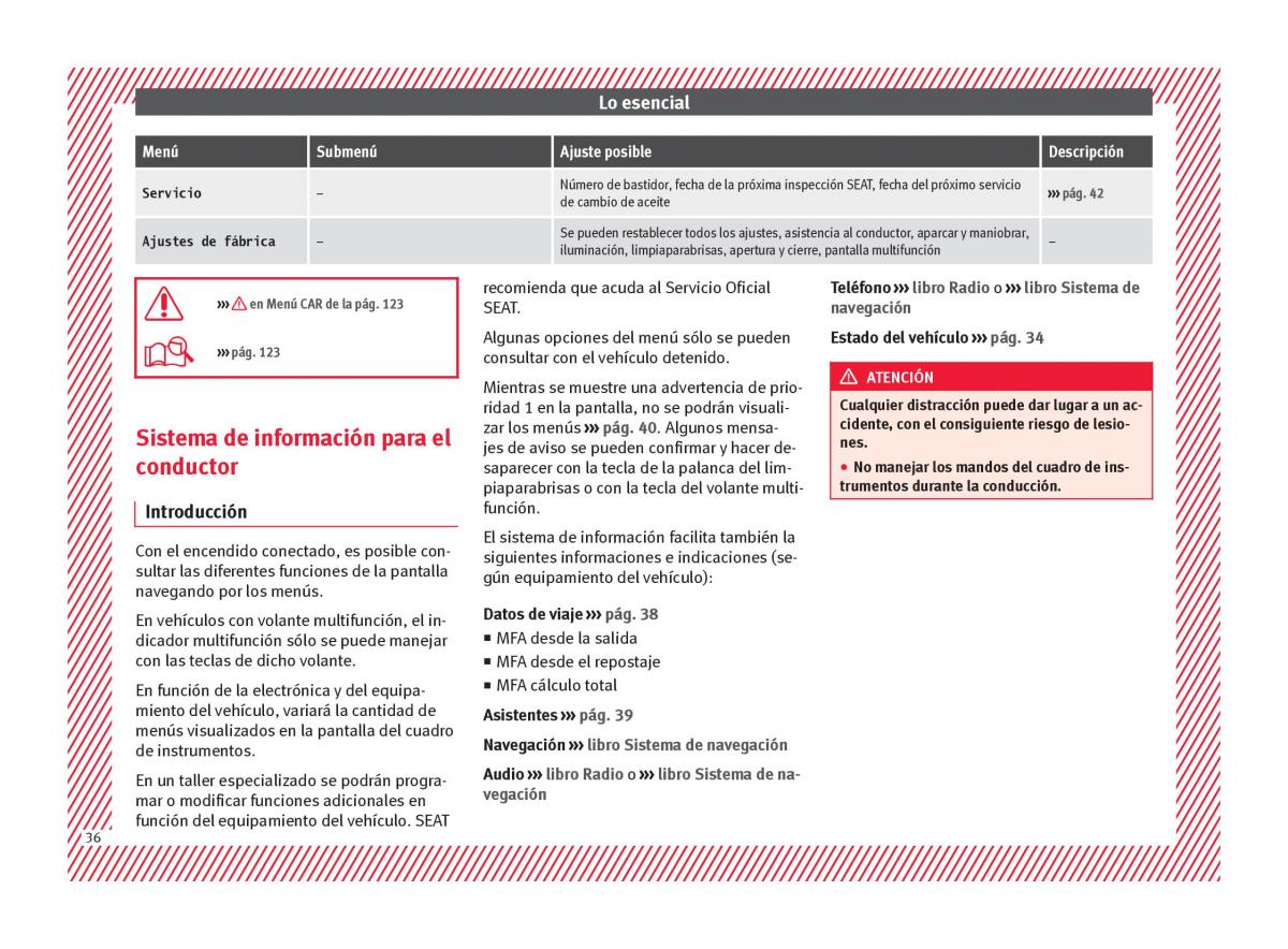 Seat Arona manual del propietario / page 38