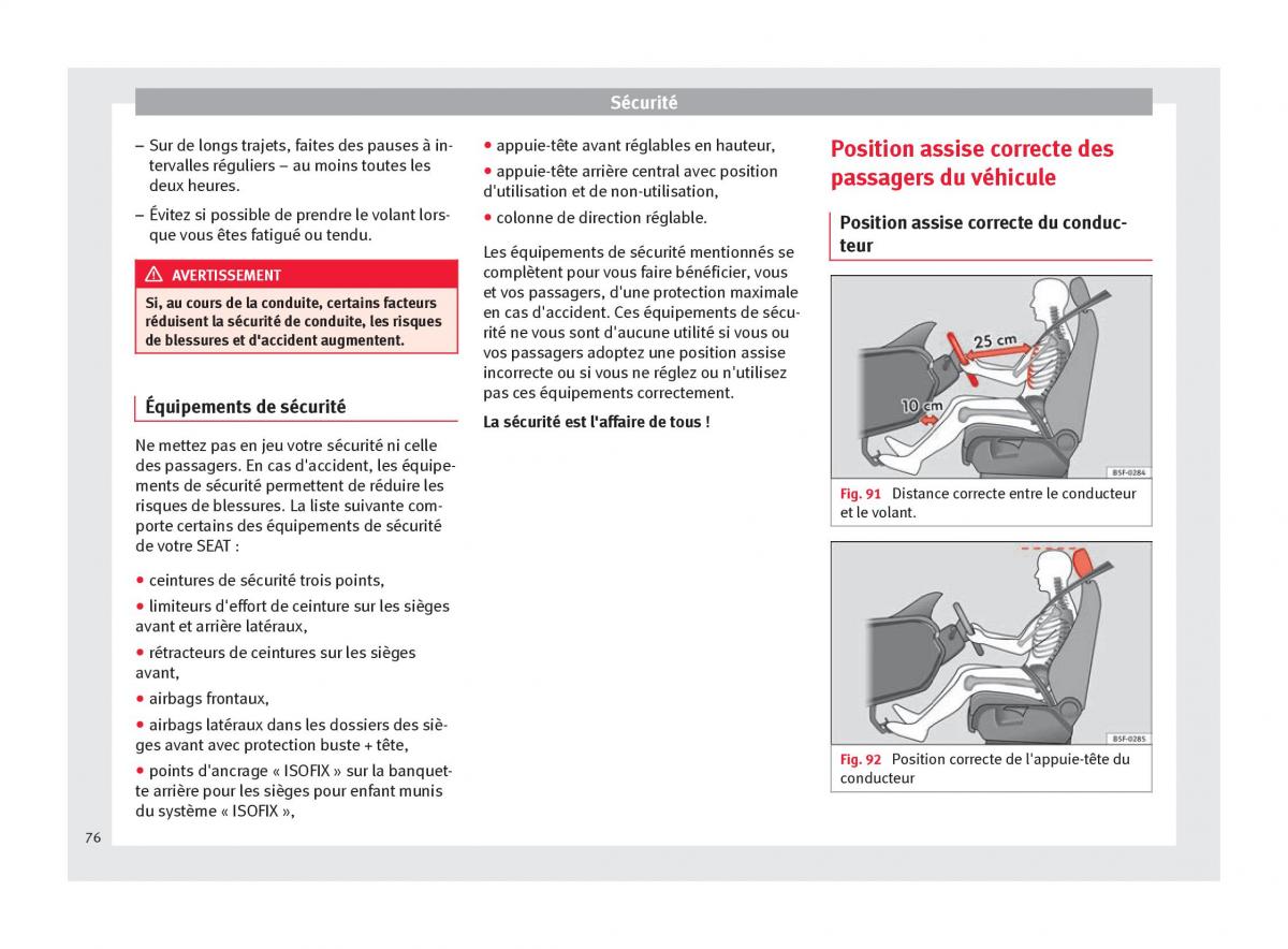 Seat Arona manuel du proprietaire / page 78