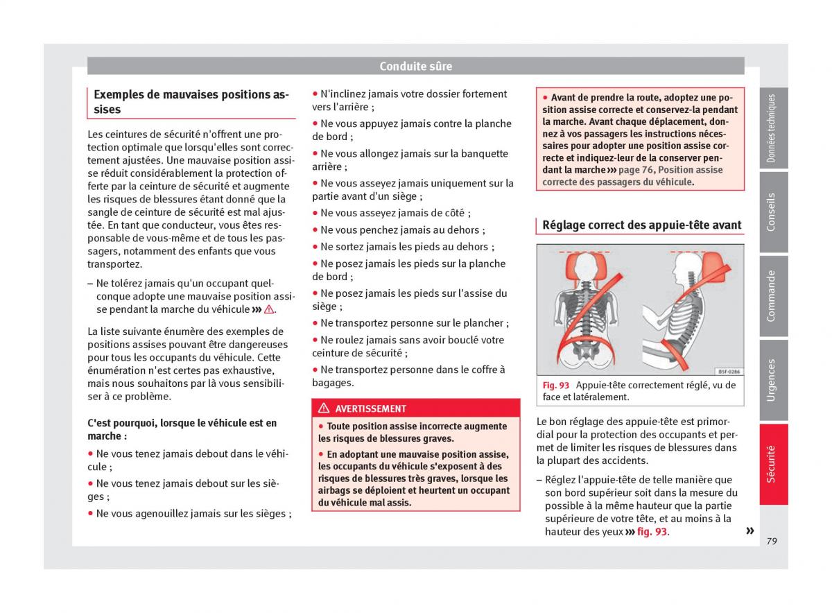 Seat Arona manuel du proprietaire / page 81