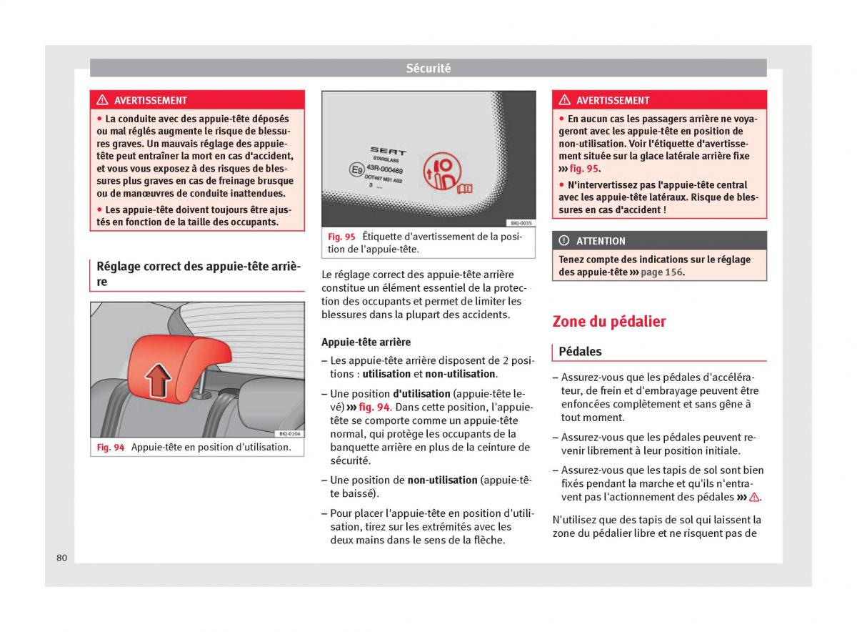 Seat Arona manuel du proprietaire / page 82