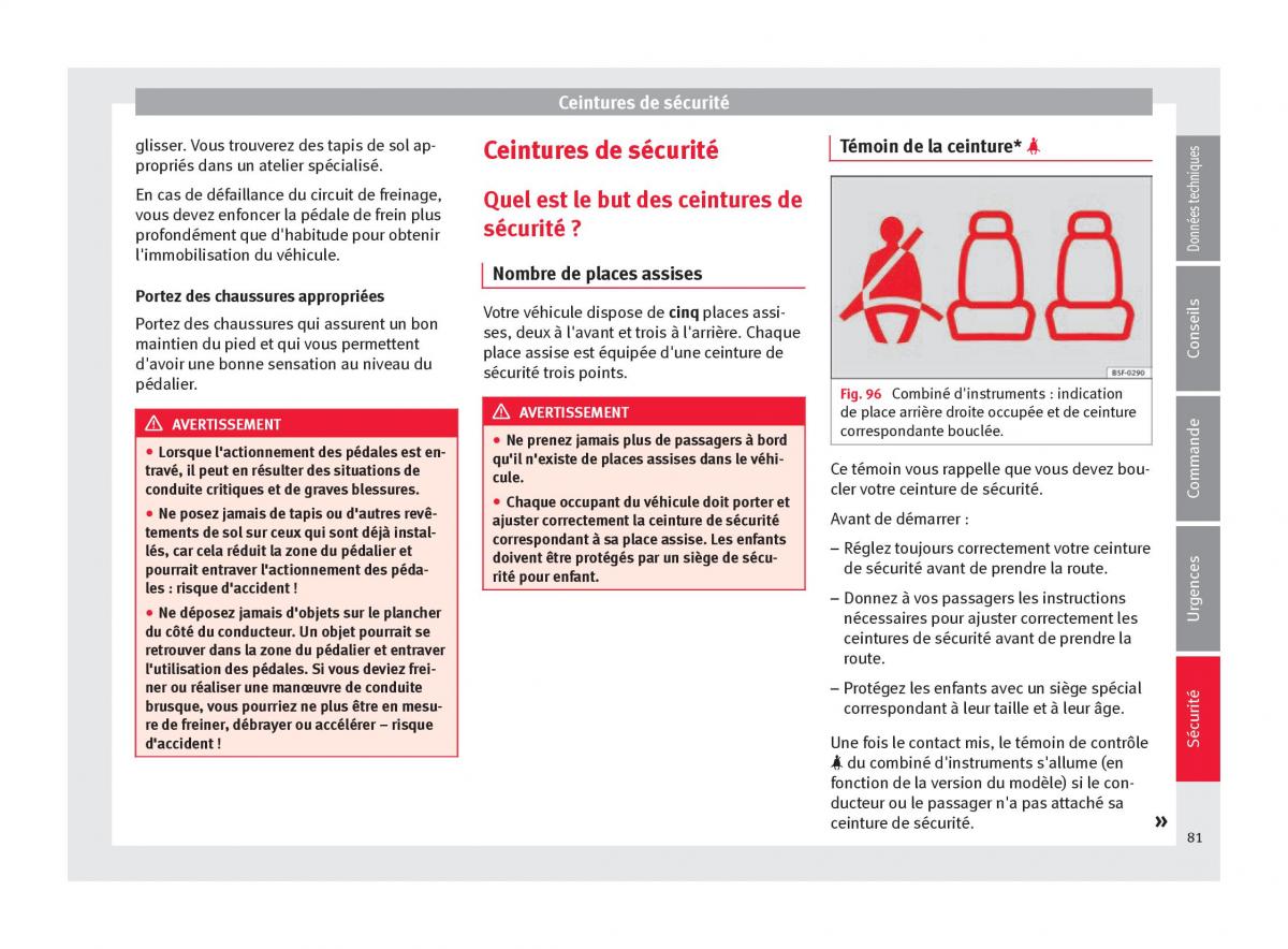 Seat Arona manuel du proprietaire / page 83