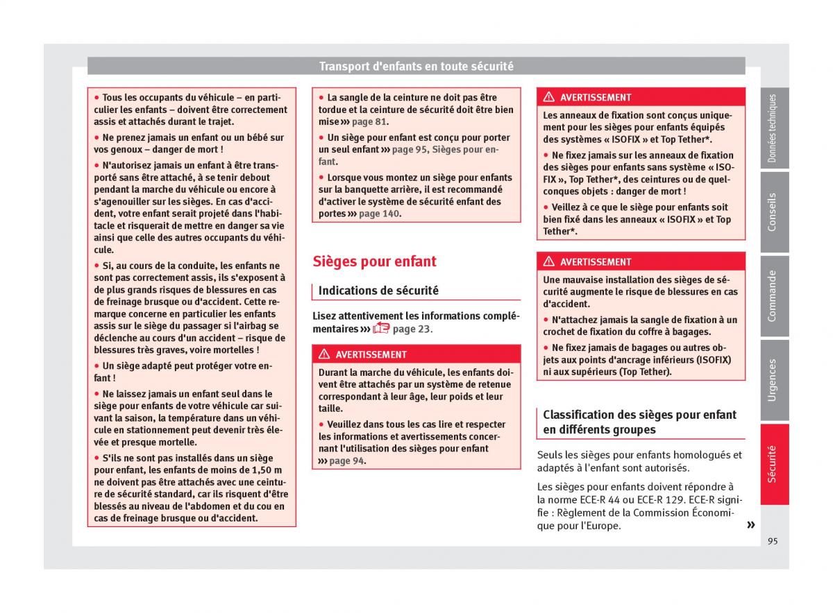 Seat Arona manuel du proprietaire / page 97