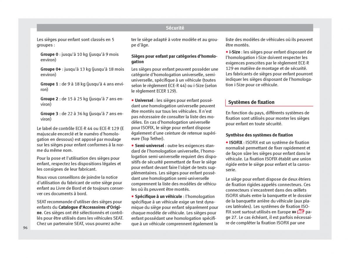 Seat Arona manuel du proprietaire / page 98