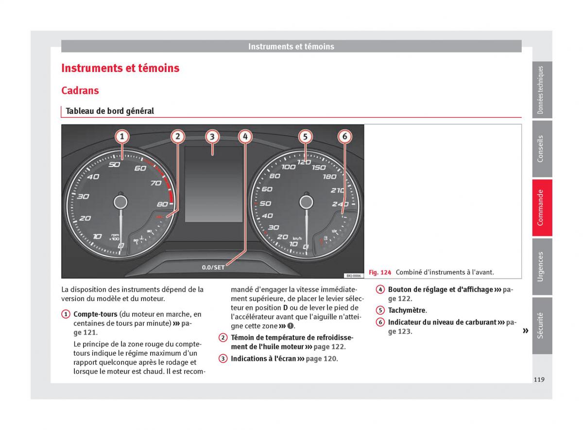 Seat Arona manuel du proprietaire / page 121