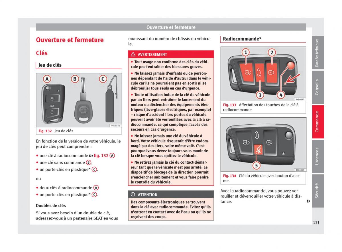 Seat Arona manuel du proprietaire / page 133