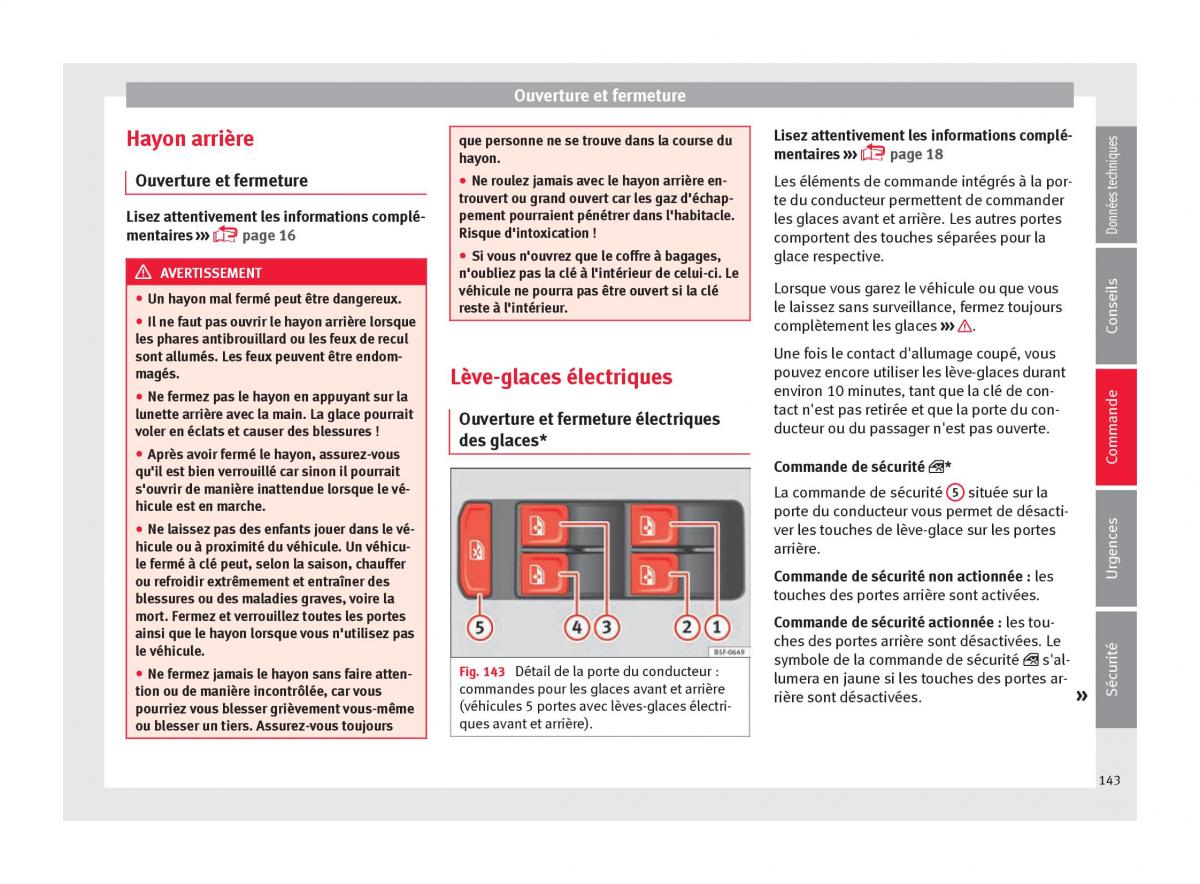 Seat Arona manuel du proprietaire / page 145