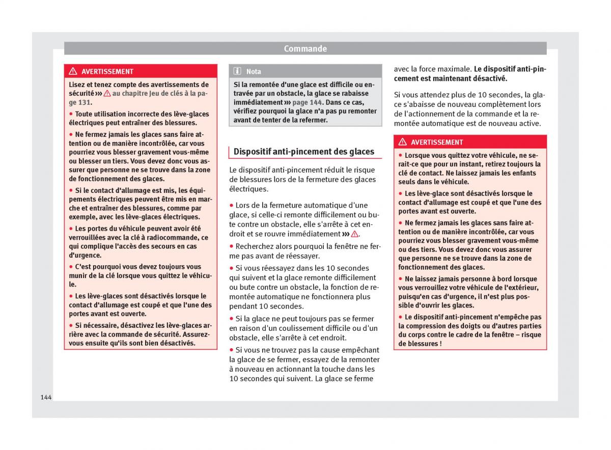 Seat Arona manuel du proprietaire / page 146