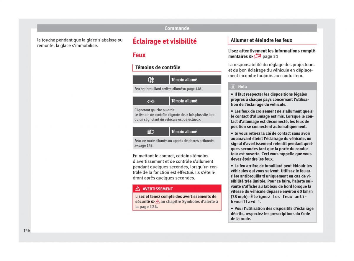 Seat Arona manuel du proprietaire / page 148