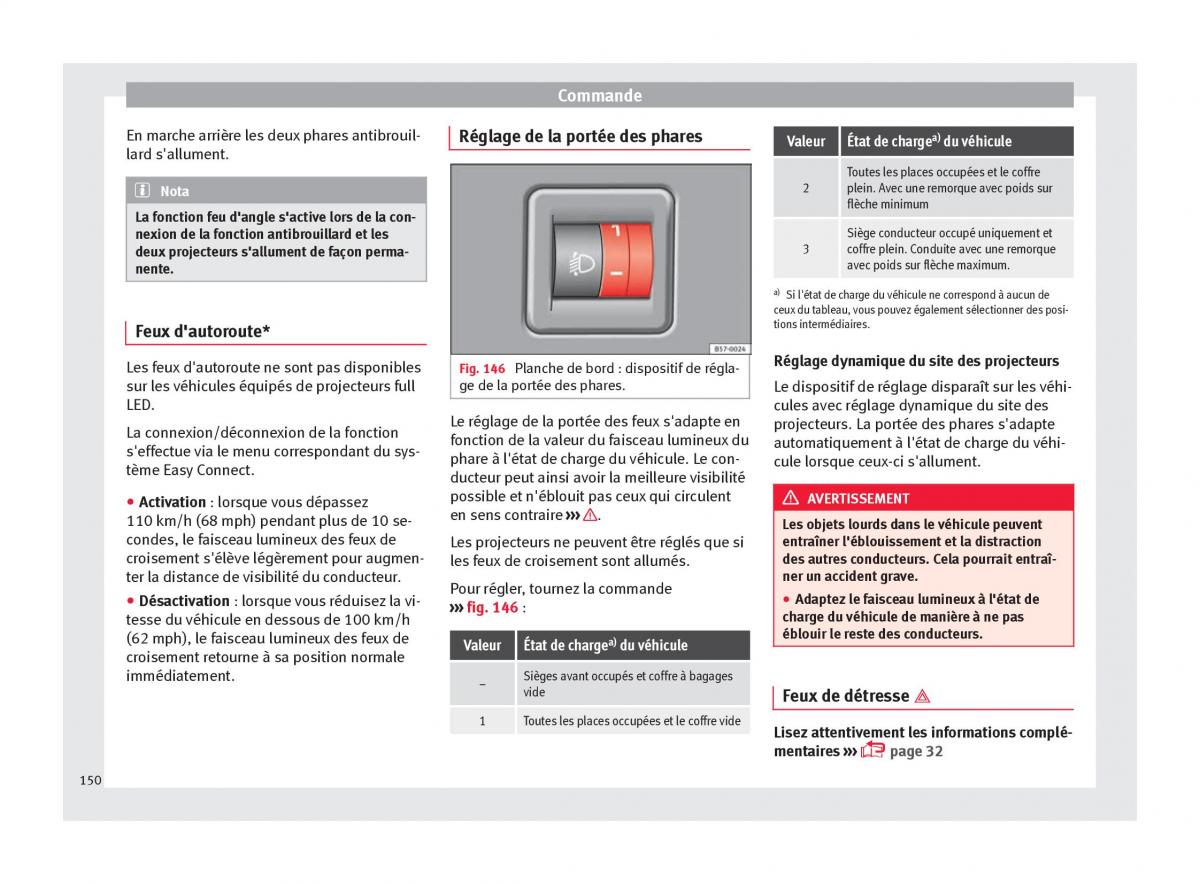 Seat Arona manuel du proprietaire / page 152