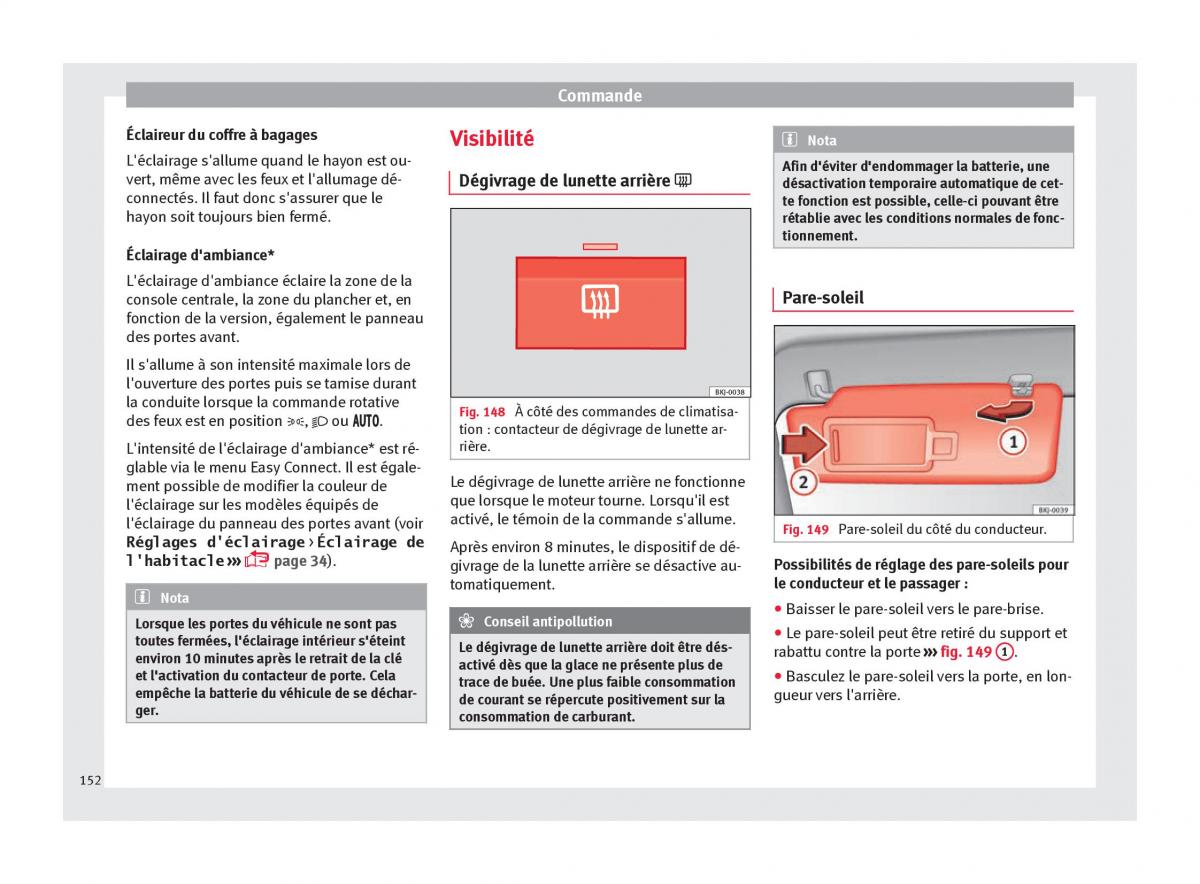 Seat Arona manuel du proprietaire / page 154