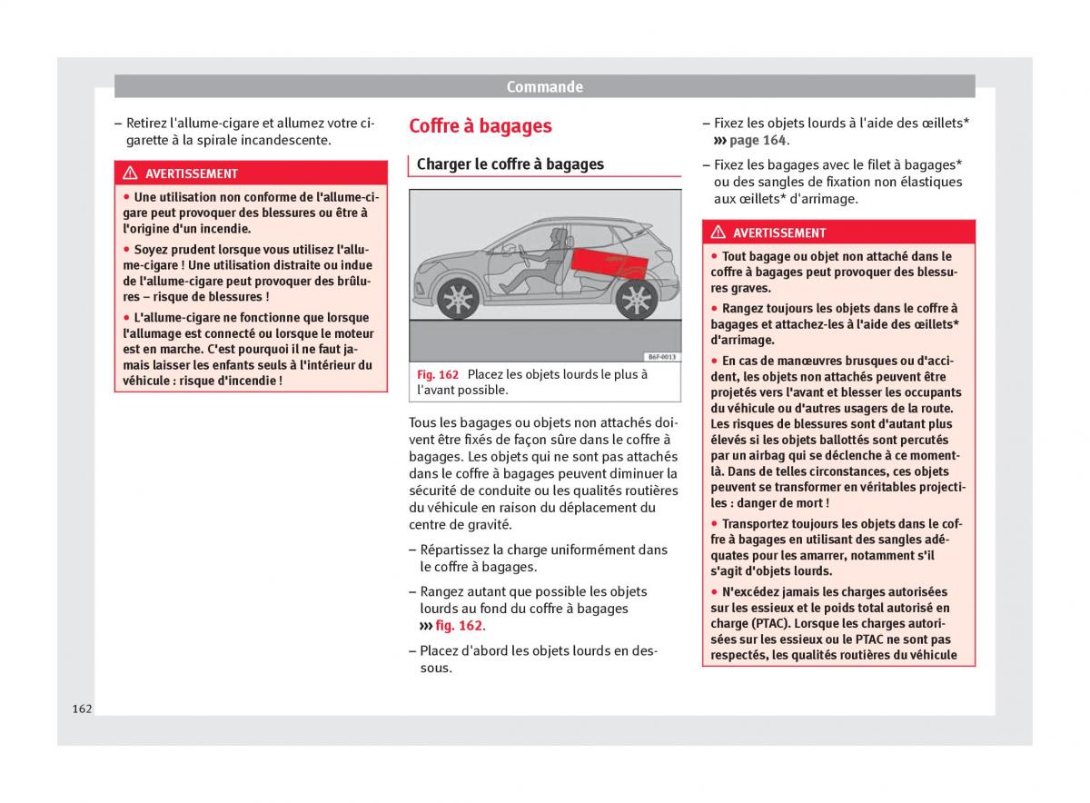 Seat Arona manuel du proprietaire / page 164