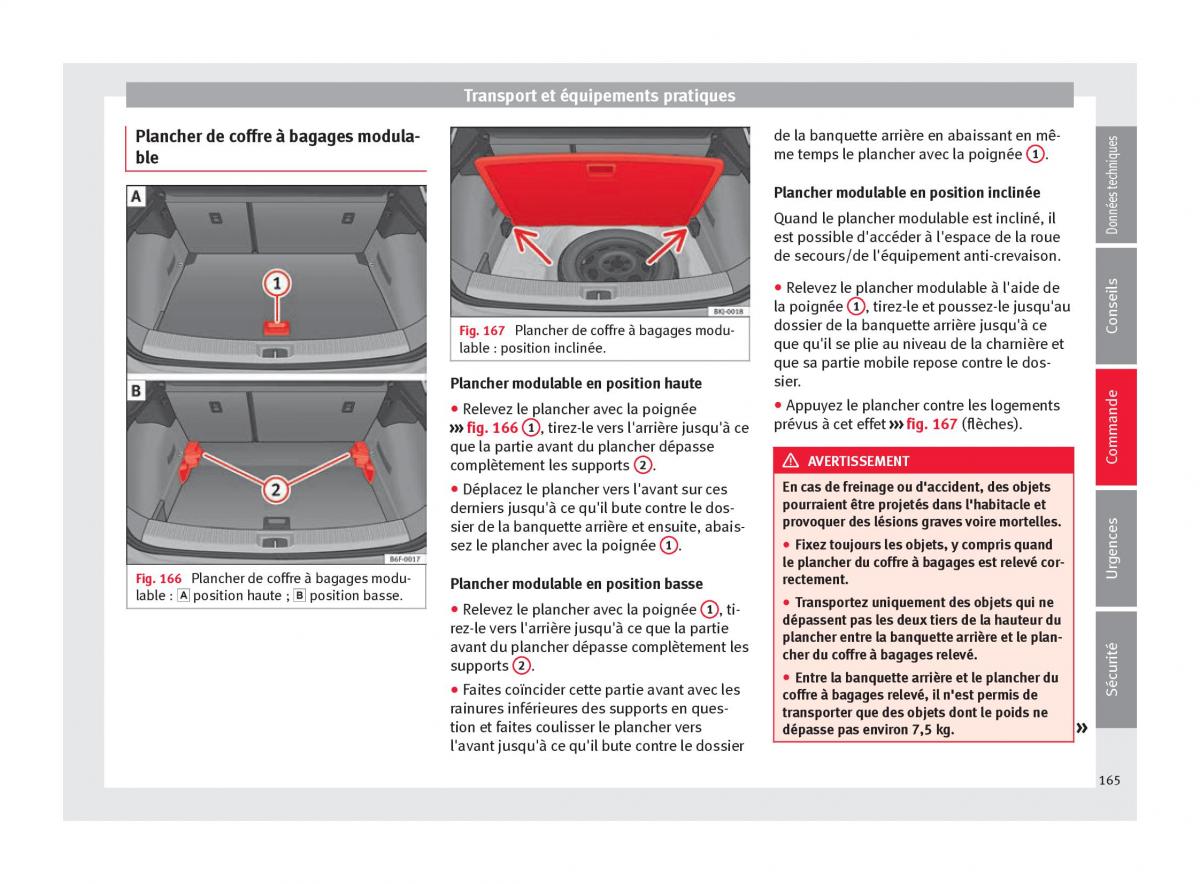 Seat Arona manuel du proprietaire / page 167