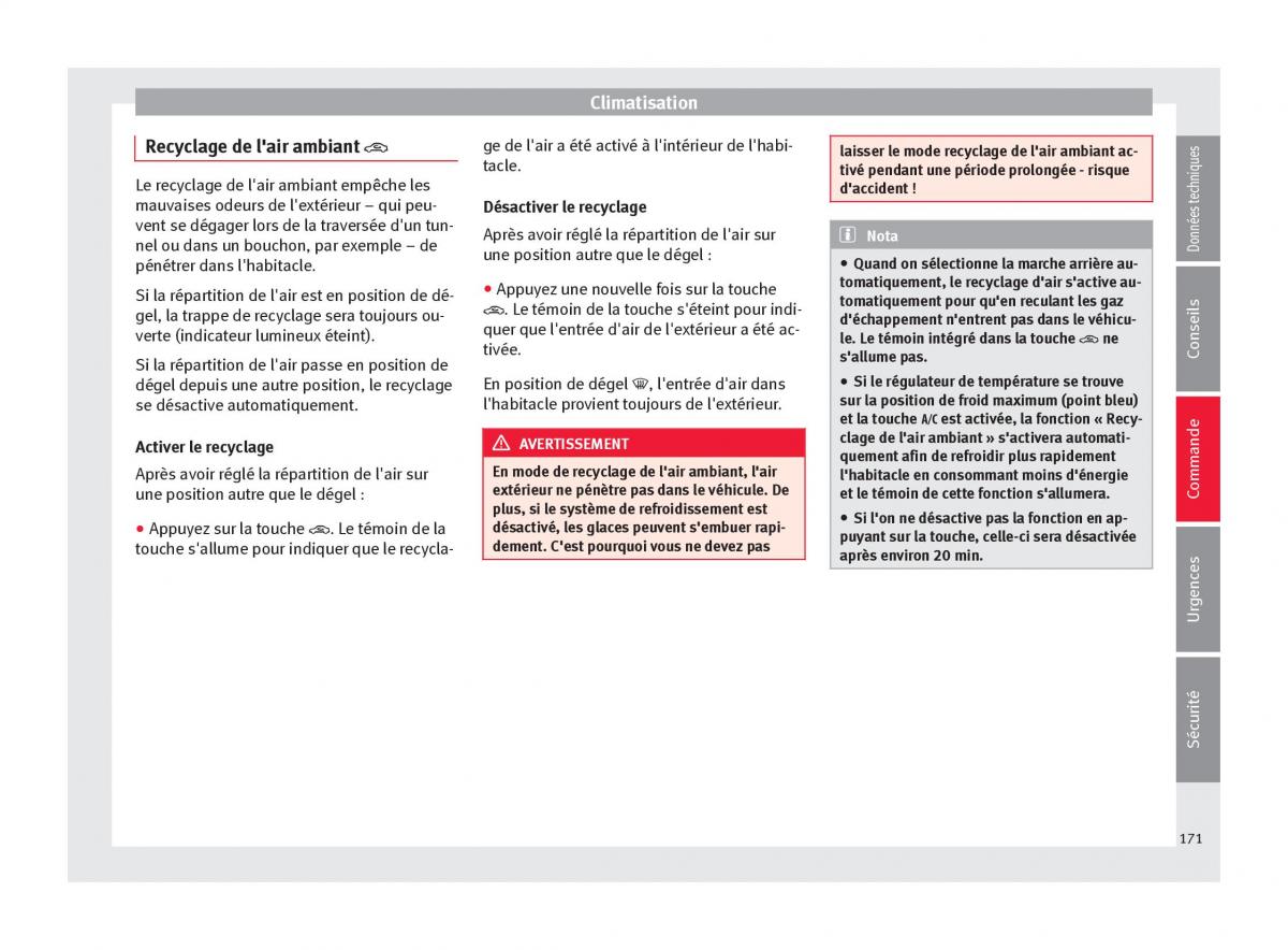 Seat Arona manuel du proprietaire / page 173