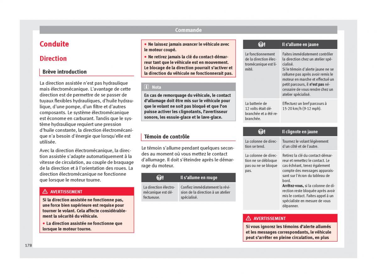 Seat Arona manuel du proprietaire / page 180