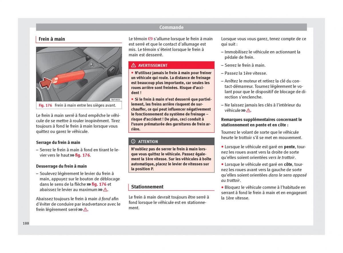 Seat Arona manuel du proprietaire / page 190