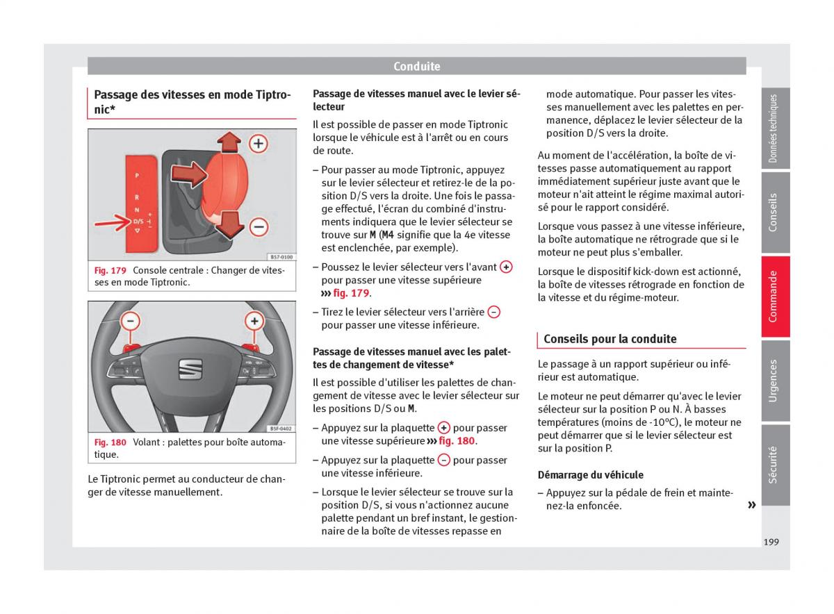 Seat Arona manuel du proprietaire / page 201