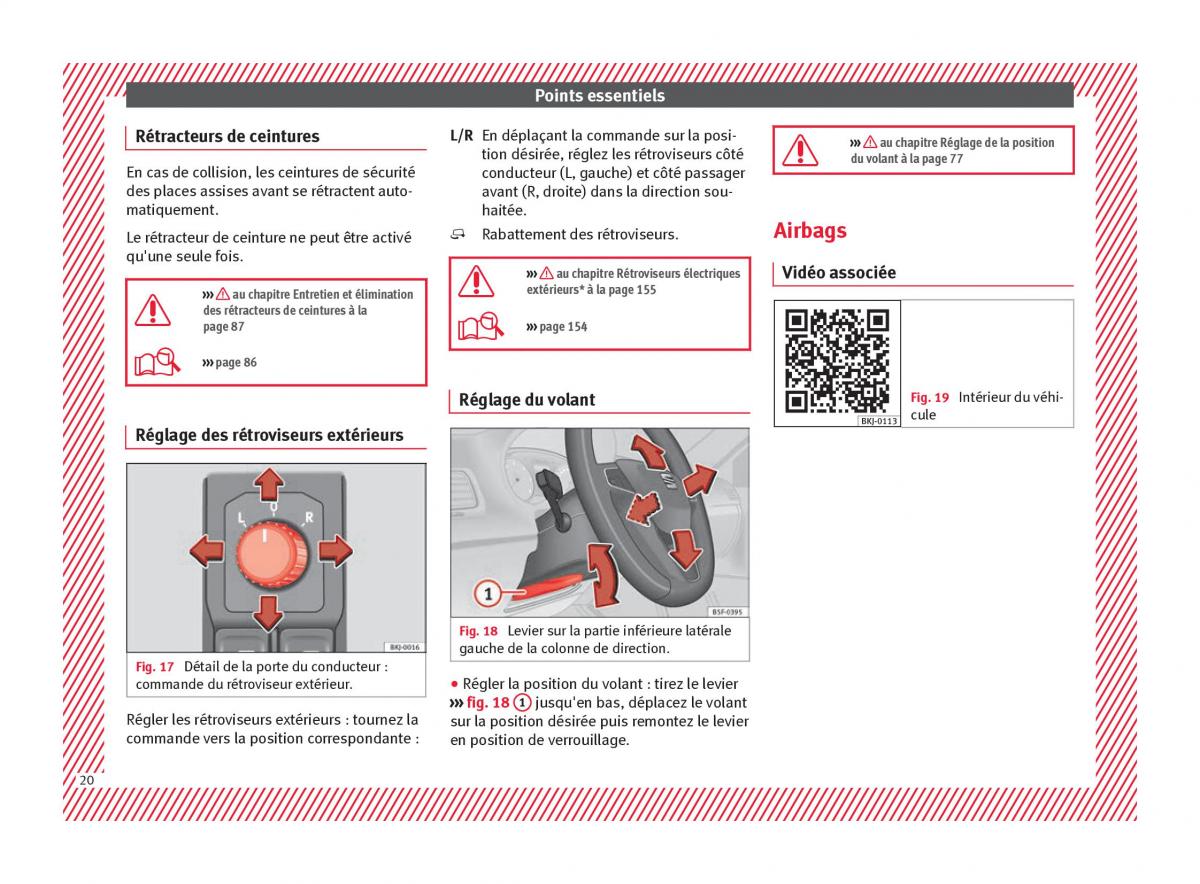 Seat Arona manuel du proprietaire / page 22