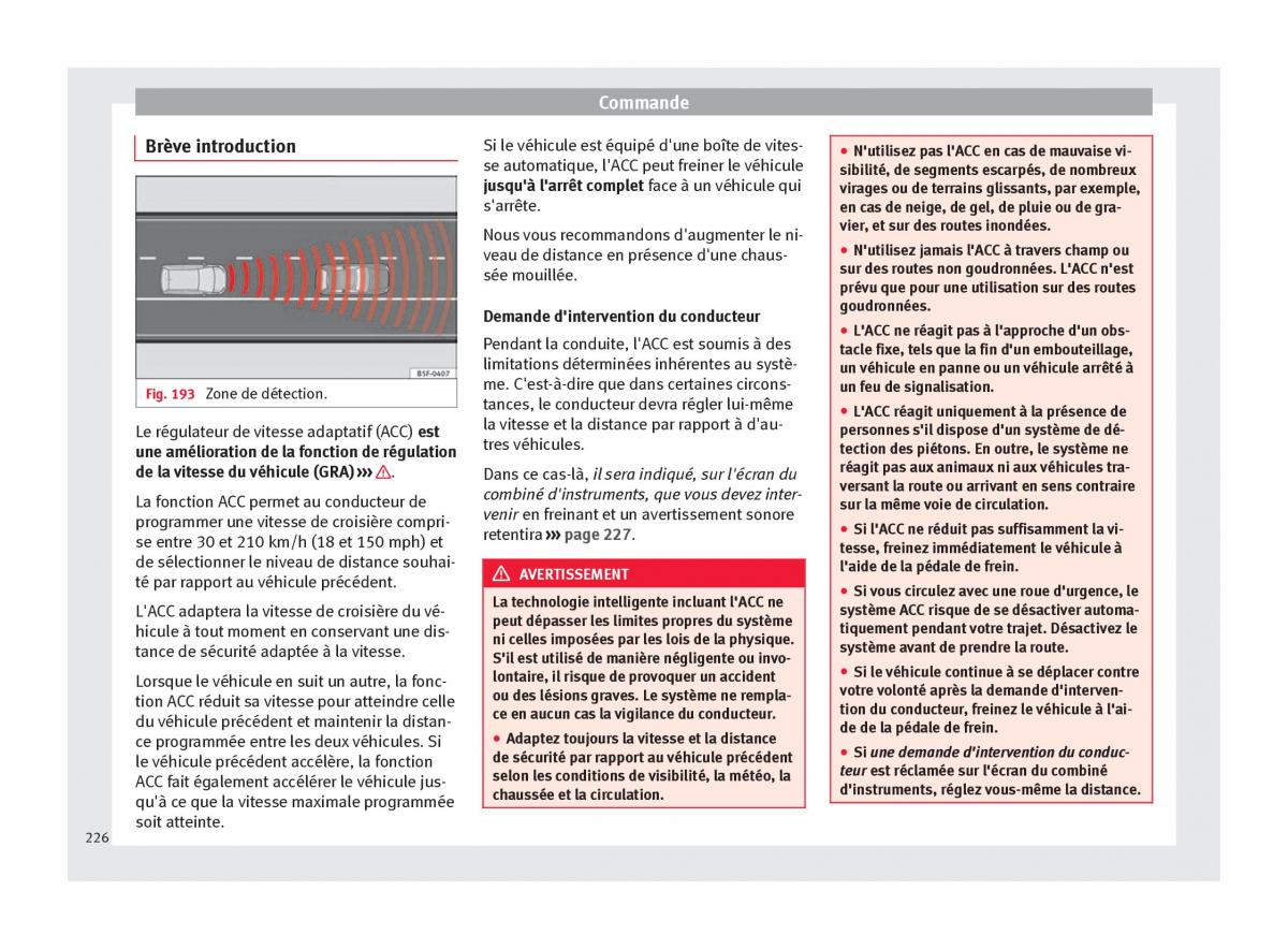 Seat Arona manuel du proprietaire / page 228