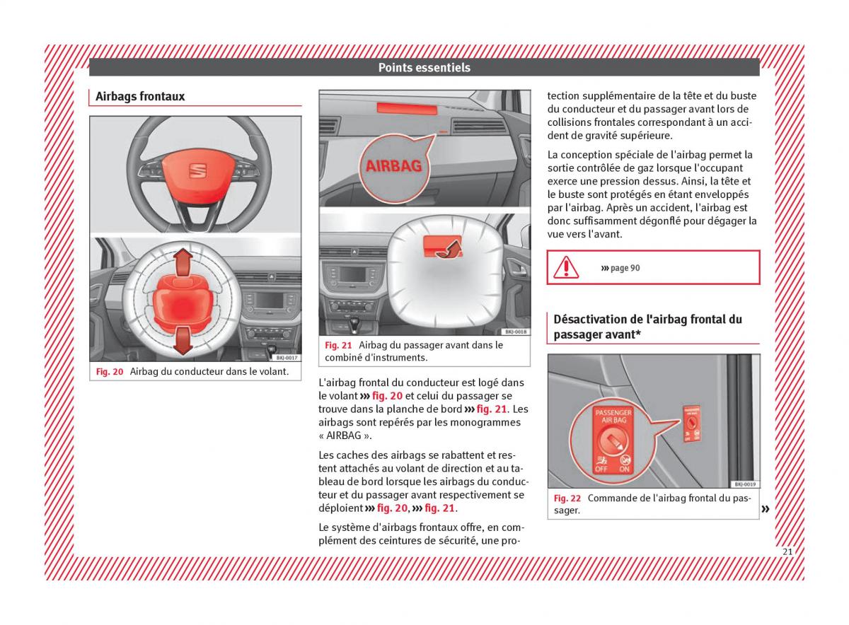 Seat Arona manuel du proprietaire / page 23