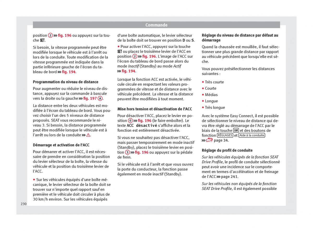 Seat Arona manuel du proprietaire / page 232