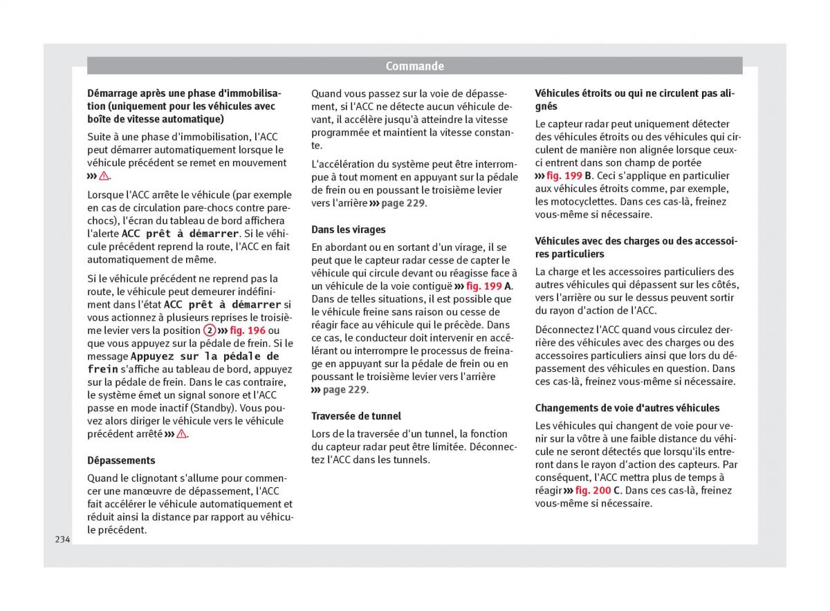 Seat Arona manuel du proprietaire / page 236