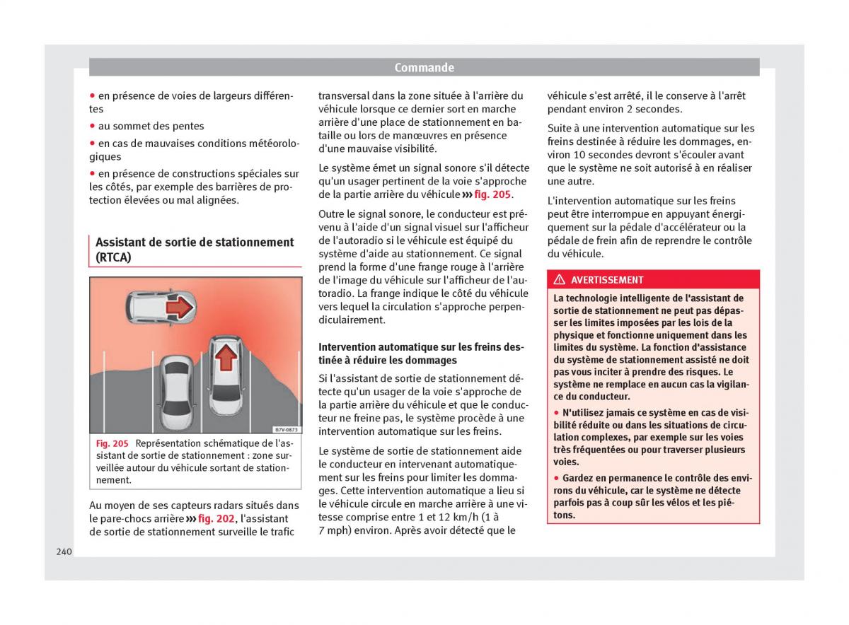 Seat Arona manuel du proprietaire / page 242