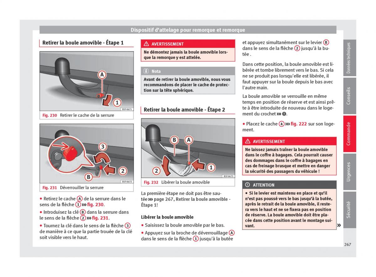 Seat Arona manuel du proprietaire / page 269