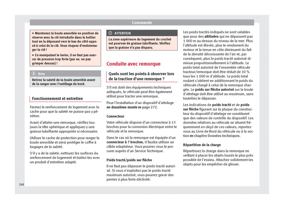 Seat Arona manuel du proprietaire / page 270