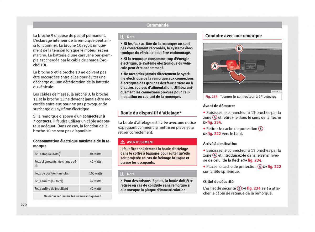 Seat Arona manuel du proprietaire / page 272