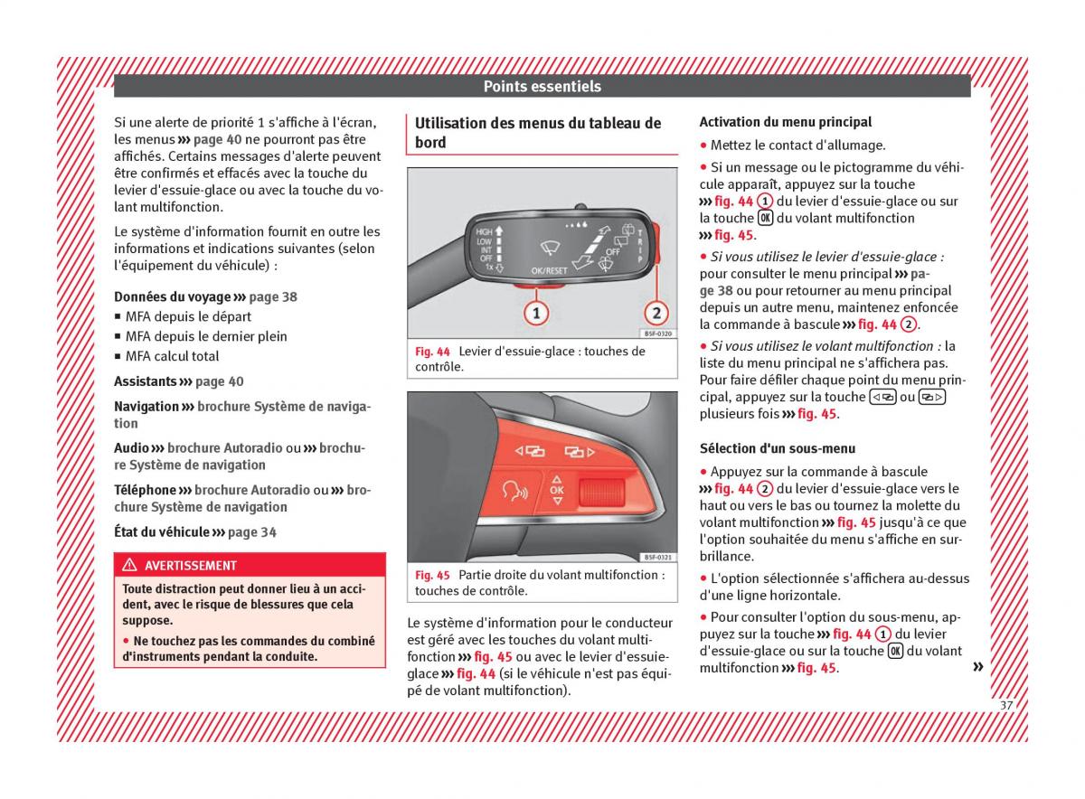 Seat Arona manuel du proprietaire / page 39