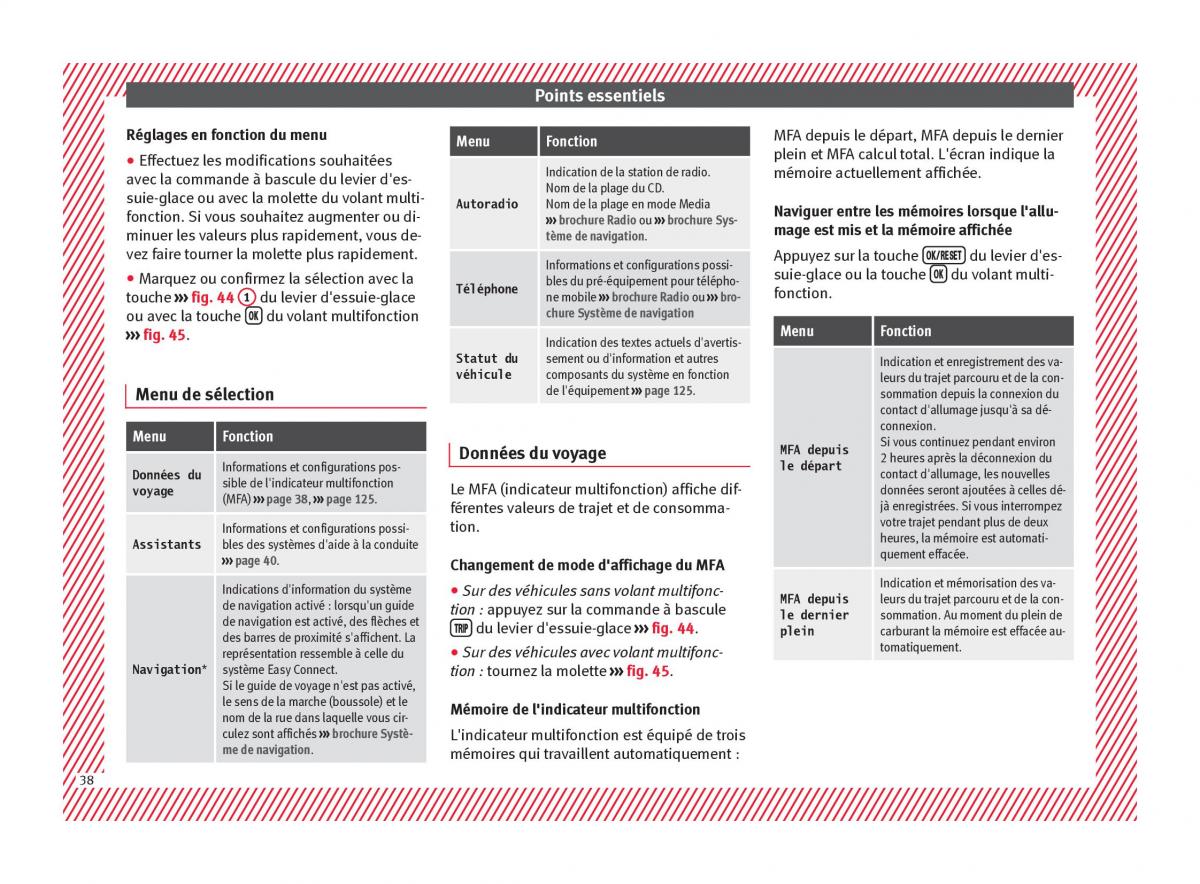 Seat Arona manuel du proprietaire / page 40