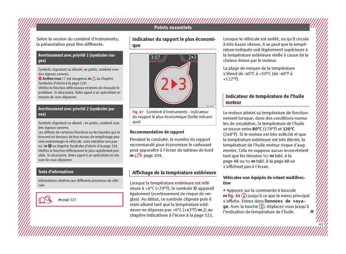 Seat Arona manuel du proprietaire / page 43