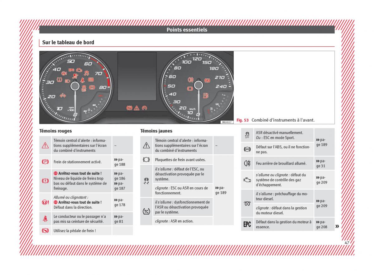 Seat Arona manuel du proprietaire / page 49