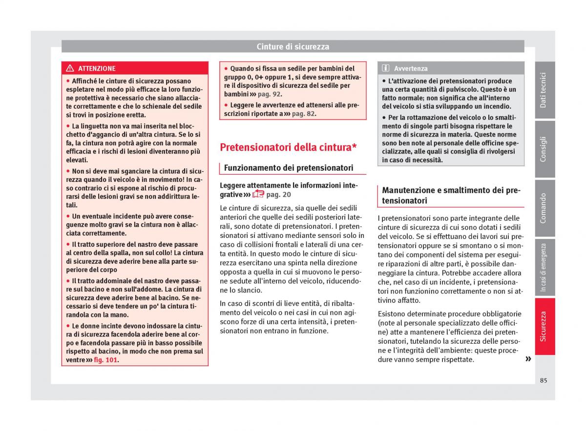 Seat Arona manuale del proprietario / page 87