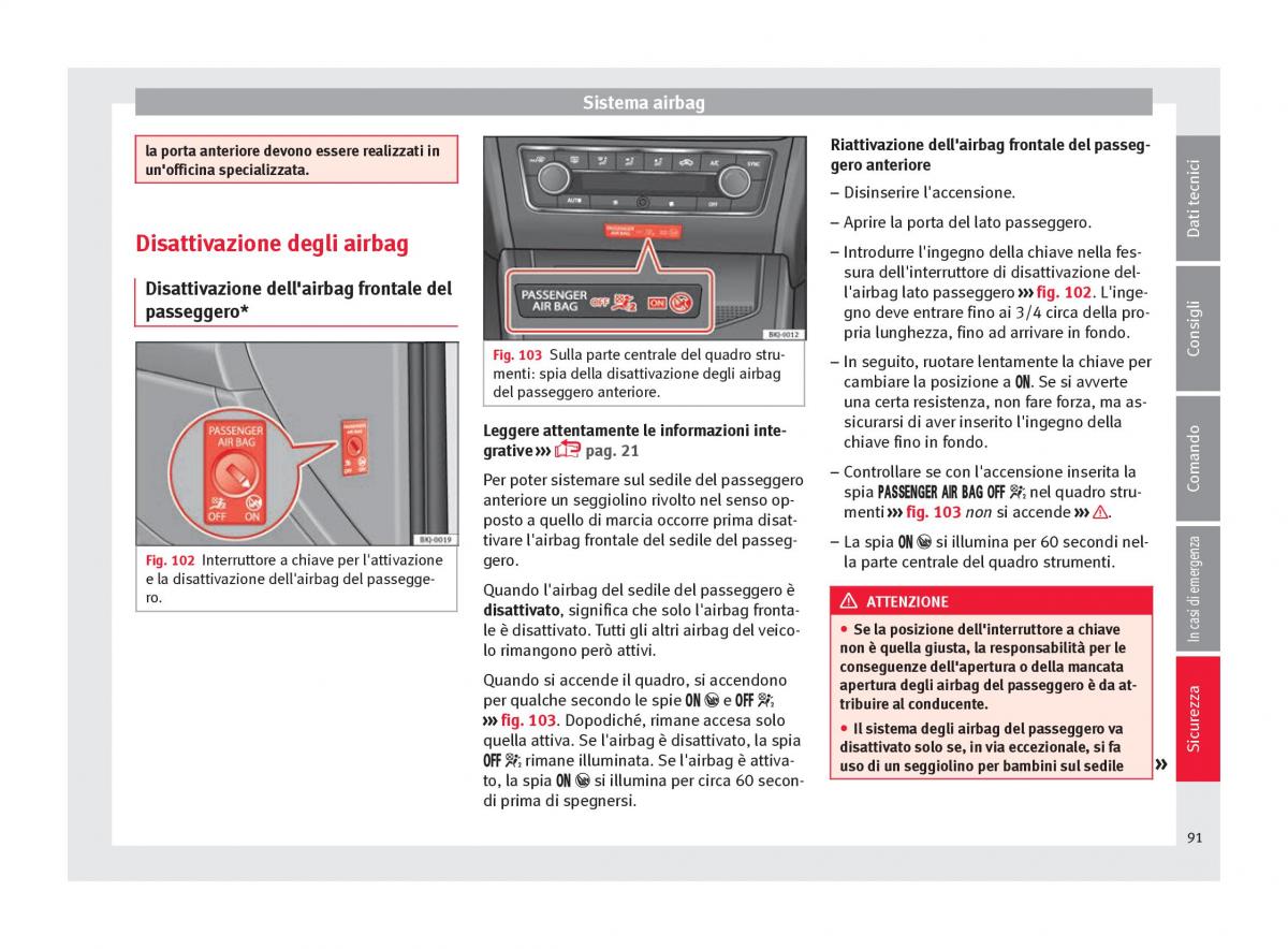 Seat Arona manuale del proprietario / page 93