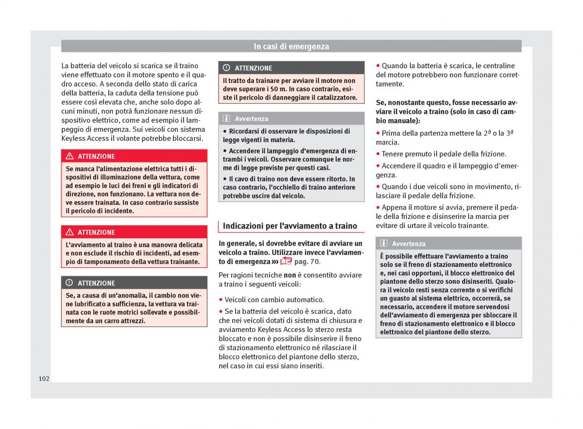 Seat Arona manuale del proprietario / page 104