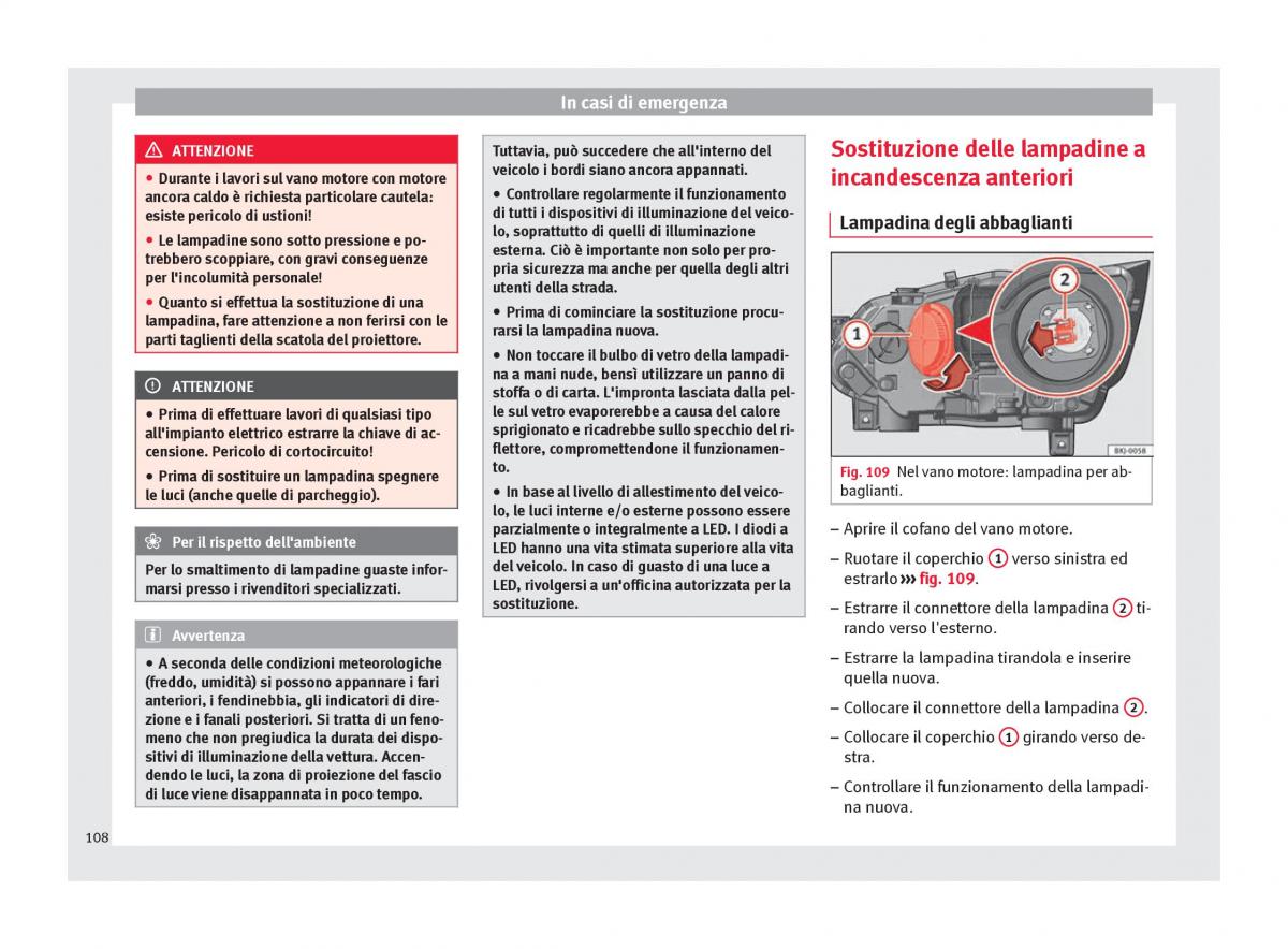 Seat Arona manuale del proprietario / page 110