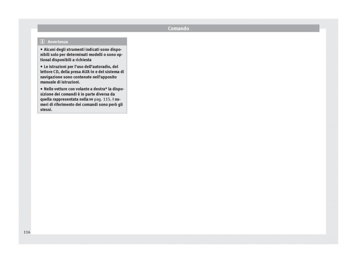 Seat Arona manuale del proprietario / page 118