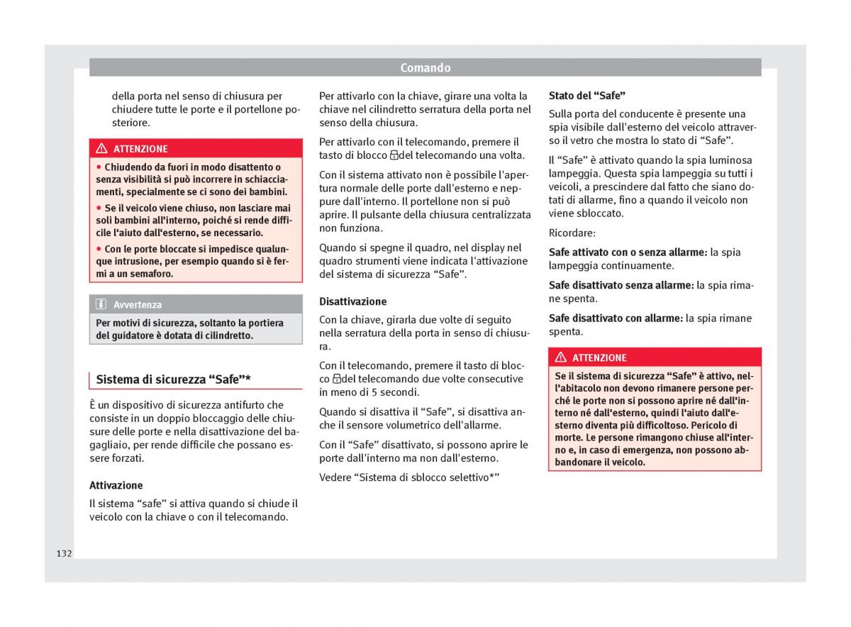 Seat Arona manuale del proprietario / page 134