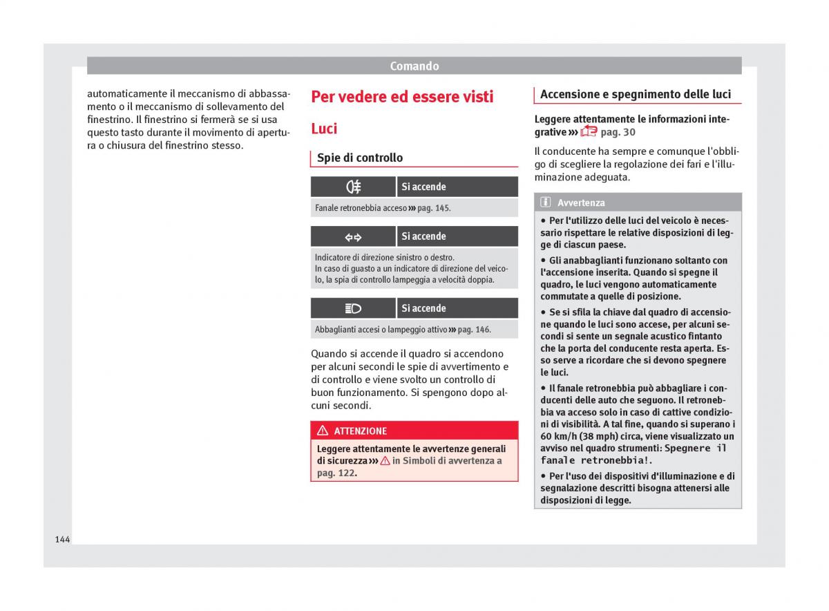 Seat Arona manuale del proprietario / page 146