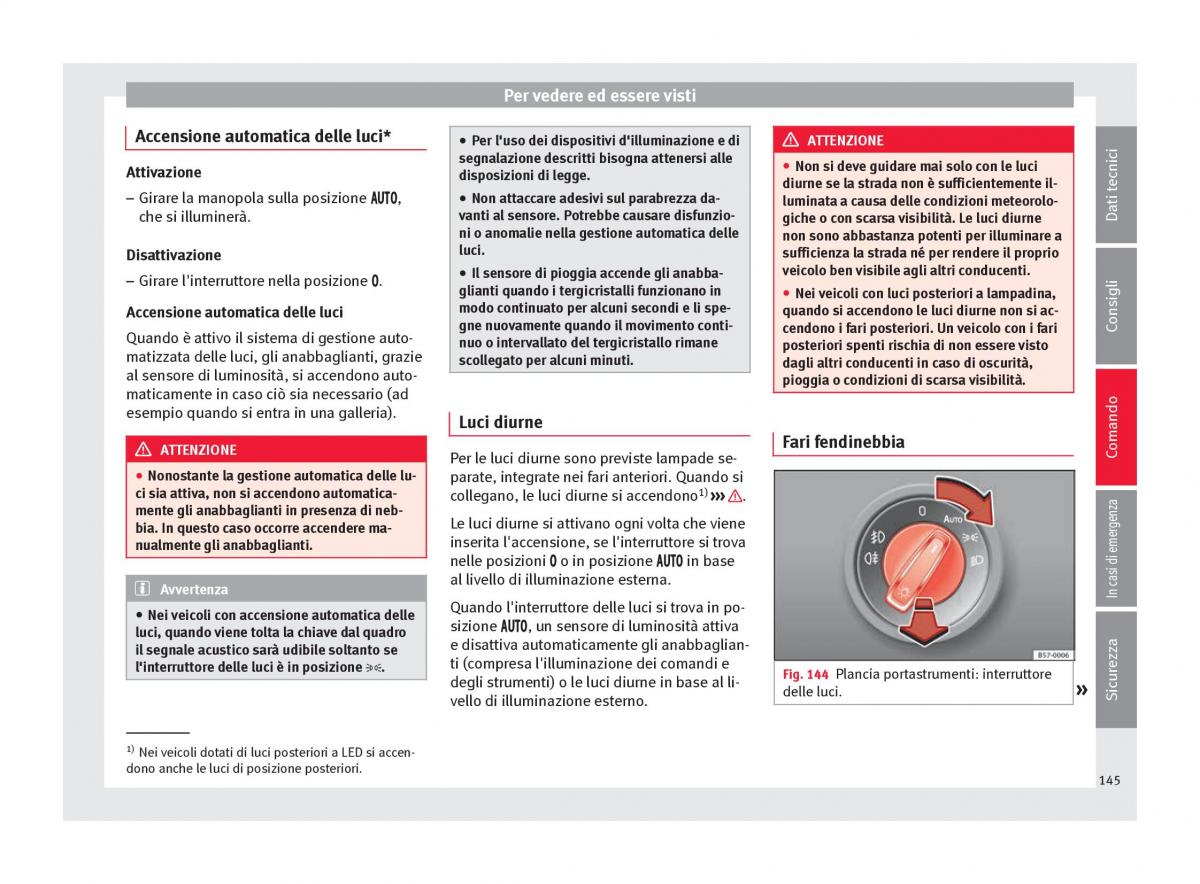 Seat Arona manuale del proprietario / page 147